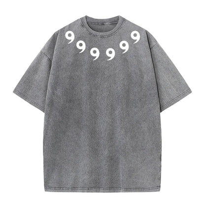 Graphic Print Vintage Washed Tshirt Men Women 100% Cotton Harajuku Streetwear Hip Hop T-Shirt Summer Short Sleeve Top Tee