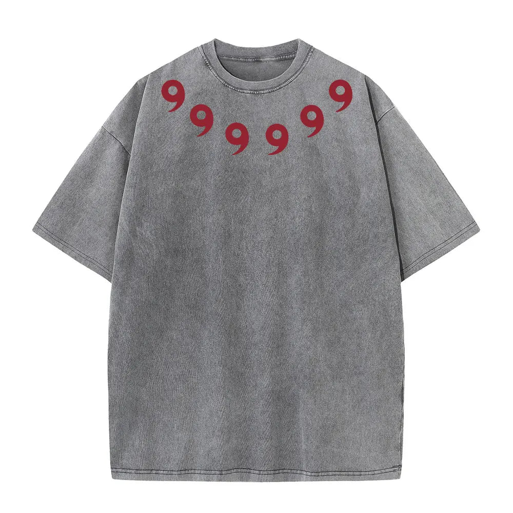 Graphic Print Vintage Washed Tshirt Men Women 100% Cotton Harajuku Streetwear Hip Hop T-Shirt Summer Short Sleeve Top Tee