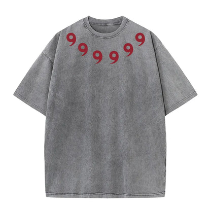 Graphic Print Vintage Washed Tshirt Men Women 100% Cotton Harajuku Streetwear Hip Hop T-Shirt Summer Short Sleeve Top Tee