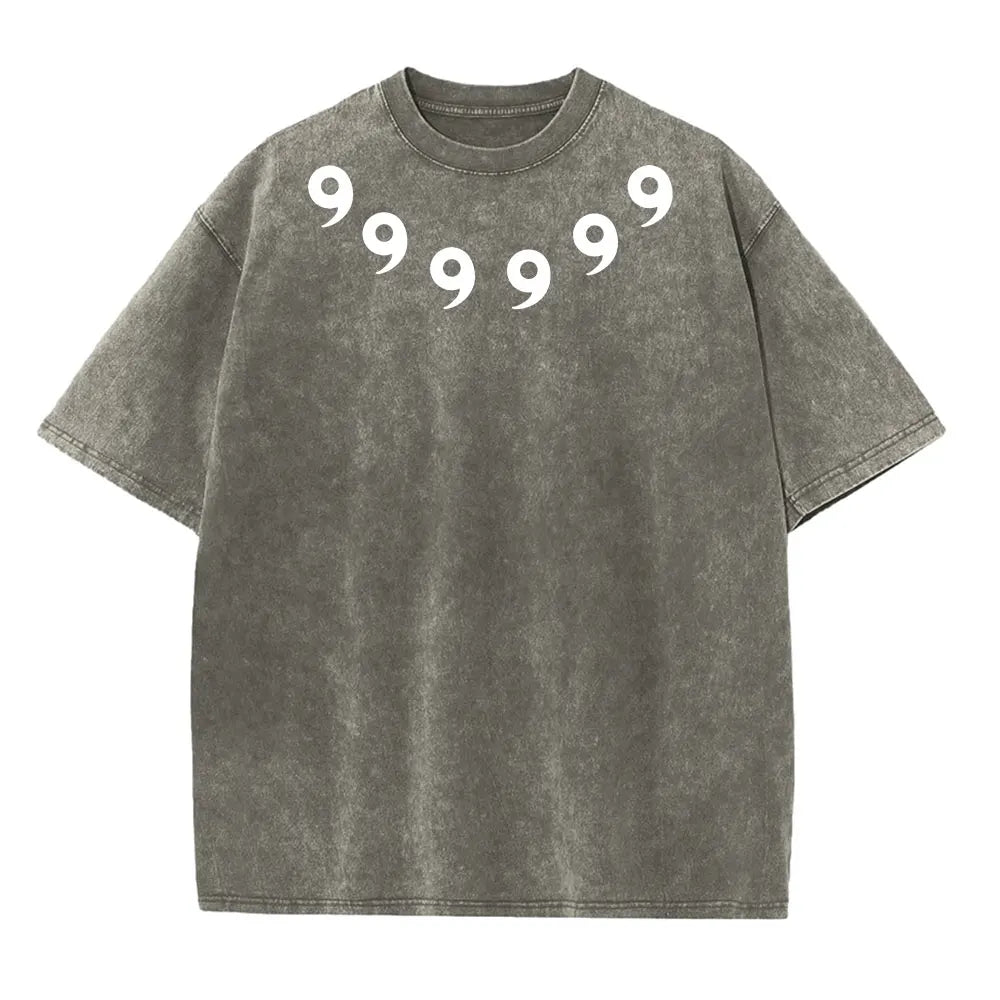 Graphic Print Vintage Washed Tshirt Men Women 100% Cotton Harajuku Streetwear Hip Hop T-Shirt Summer Short Sleeve Top Tee