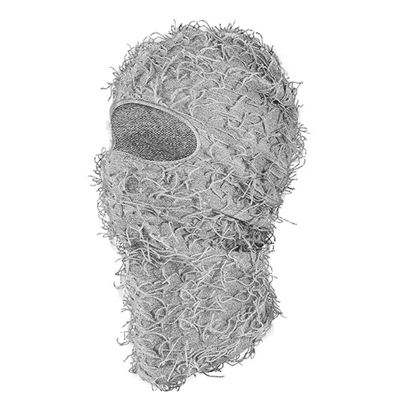 Distressed Ski Mask Full Face Knitted Fuzzy Yeat Shiesty Distress Mask For Men Women