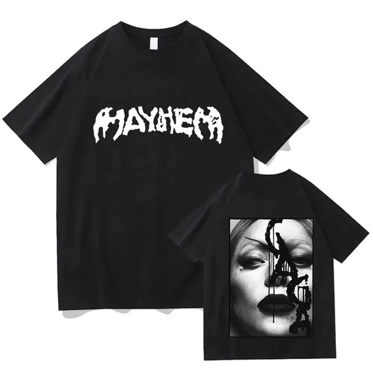 Lady Gaga Singer Graphic Tshirts The MAYHEM Ball Tour 2025 2026 T-Shirt Fashion Short Sleeve Summer T Shirt Cotton Tees Unisex