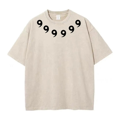 Graphic Print Vintage Washed Tshirt Men Women 100% Cotton Harajuku Streetwear Hip Hop T-Shirt Summer Short Sleeve Top Tee