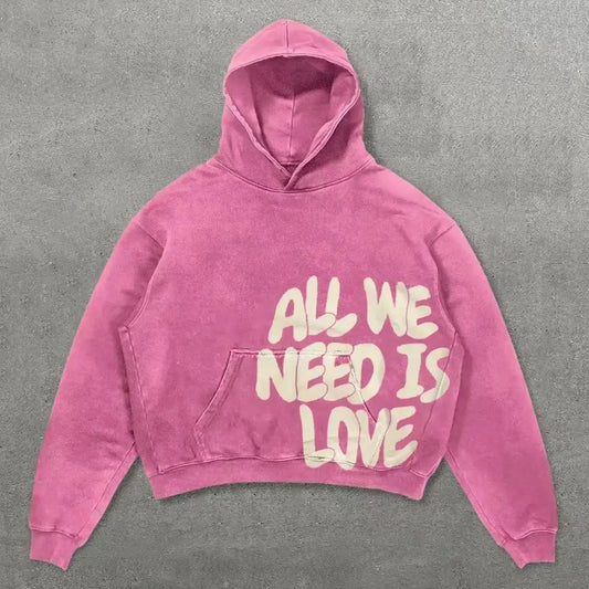 Y2K Letter Graphic Print Hoodie Sweatshirt Winter Mens Womens Oversized Hoodie Harajuku Hip Hop Gothic Pullover Hoodie Clothes