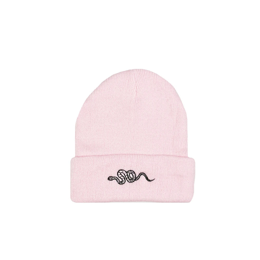 1pcs Knitted Hat, Hip-Hop Style, Stylish Snake Embroidered Knitted , Warm Woolen Hat For Men And Women Cap Green Black