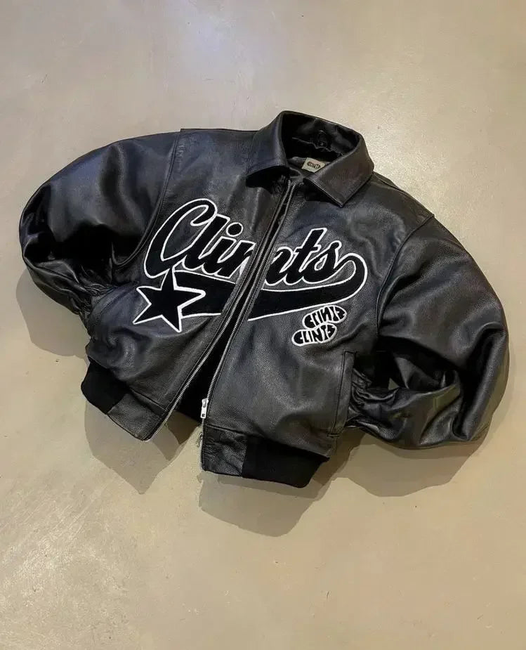 American Retro Jacket Y2K Clothes Men Women Hip Hop Letter Stitching Embroidery Washed Oversized Jackets Casual Coats Streetwear