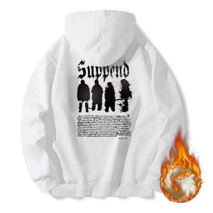 Autumn Goth Letter Graphic Hoodies For Men 2025 New Loose Streetwear Hooded Sweatshirt Hip Hop Fleece Hoodie Y2K Vintage Clothes