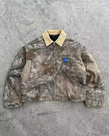 American Retro Jacket Y2K Clothes Men Women Hip Hop Letter Stitching Embroidery Washed Oversized Jackets Casual Coats Streetwear