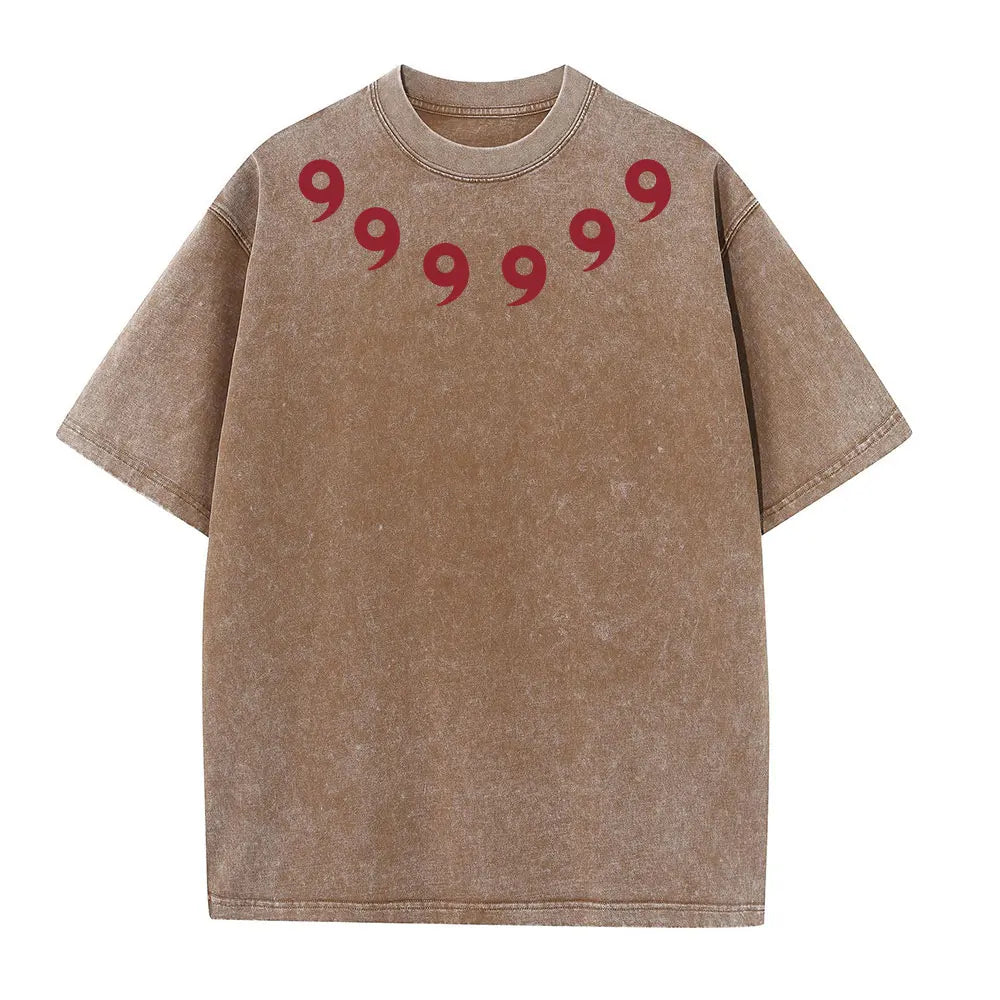 Graphic Print Vintage Washed Tshirt Men Women 100% Cotton Harajuku Streetwear Hip Hop T-Shirt Summer Short Sleeve Top Tee