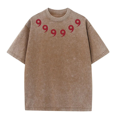 Graphic Print Vintage Washed Tshirt Men Women 100% Cotton Harajuku Streetwear Hip Hop T-Shirt Summer Short Sleeve Top Tee