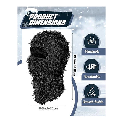 Distressed Ski Mask Full Face Knitted Fuzzy Yeat Shiesty Distress Mask For Men Women