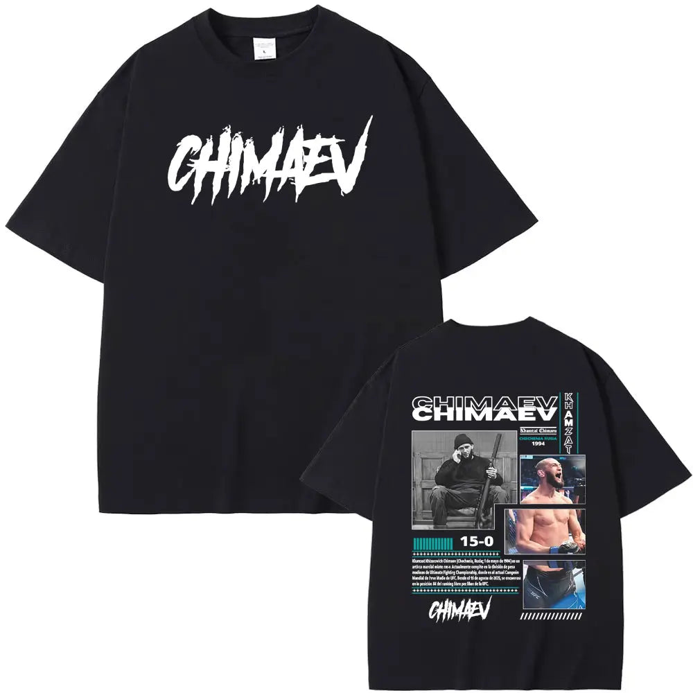 Khamzat Chimaev Graphic Cover T Shirts Men Women Summer Fashion Hip Hop Trending T-shirts High Quality Oversized Comfort T-shirt