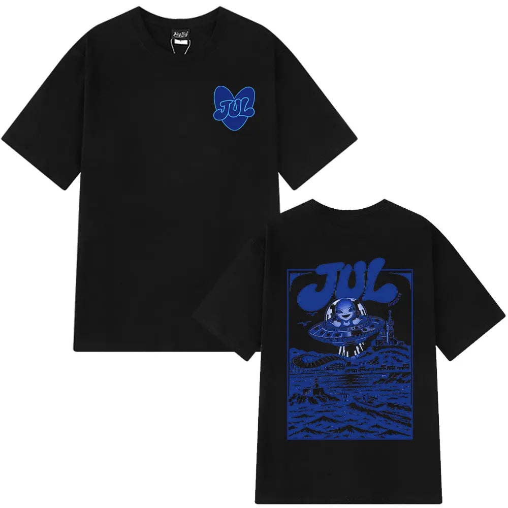 Rapper Jul Graphic T-shirt Men's Women Clothing Fashion Hip Hop Y2K Top Casual Cotton Short Sleeve Oversized T-shirts Fan Gifts