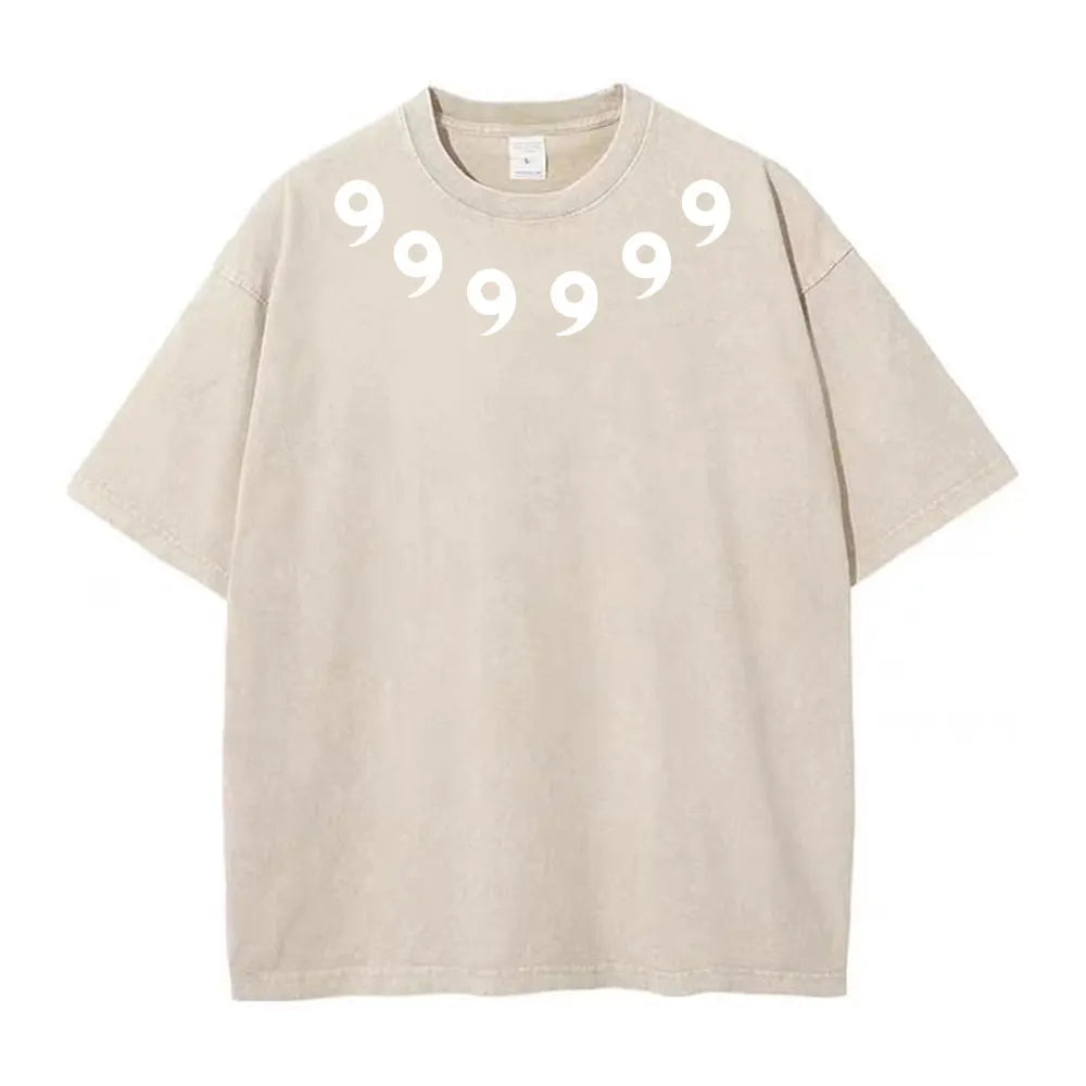 Graphic Print Vintage Washed Tshirt Men Women 100% Cotton Harajuku Streetwear Hip Hop T-Shirt Summer Short Sleeve Top Tee