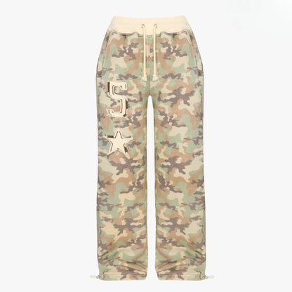 Fashion Trend Y2k Sportswear Two Piece Set Women Hip Hop Punk Camo Short Waist Slim Zipper Hoodie Casual High Waist Sports Pants