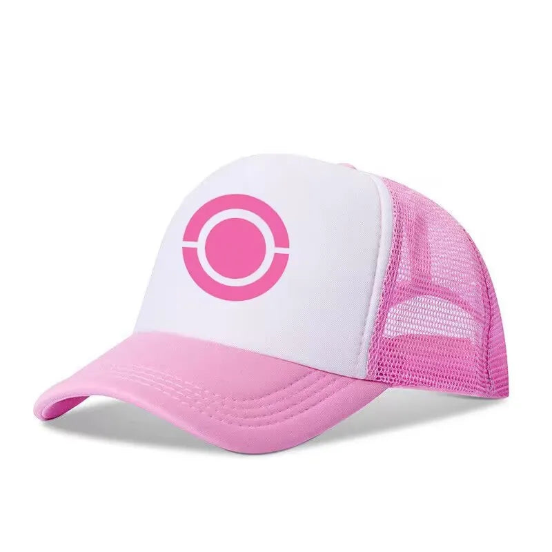 Anime Splicing Sun Hat Ash Ketchum Cosplay Unisex printing Baseball Cap Pocket Snapback Adjustable Hats Prop