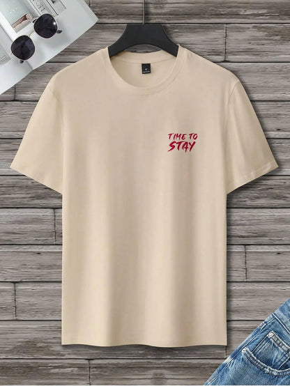 Seek Anticipated Gaze Printing T-Shirts Men Soft Loose Tshirs Breathable Summer Street Hip Hop T-Shirts Cotton Loose Tee Clothes