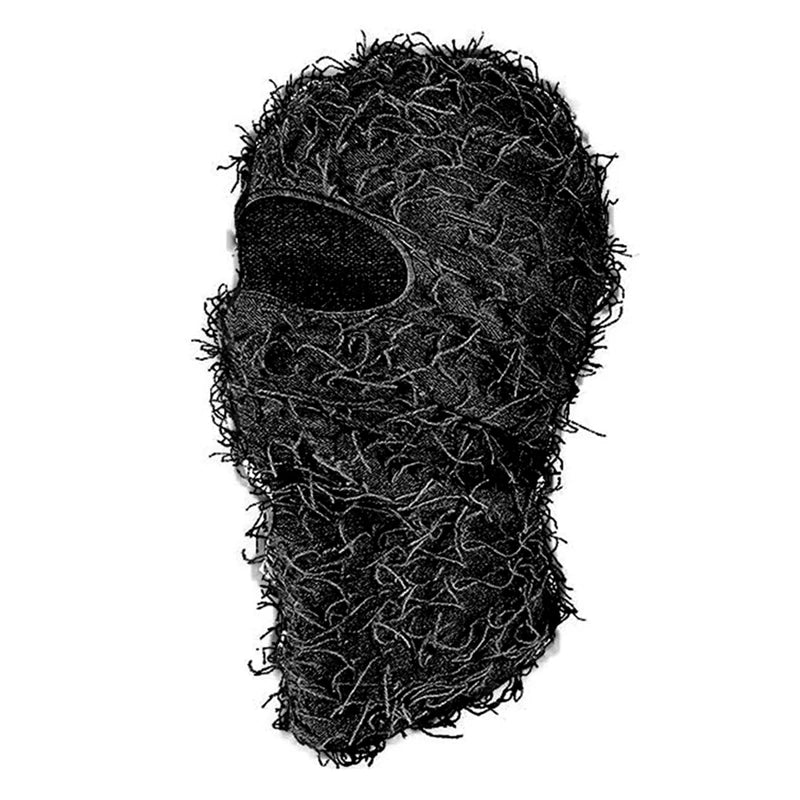 Distressed Ski Mask Full Face Knitted Fuzzy Yeat Shiesty Distress Mask For Men Women