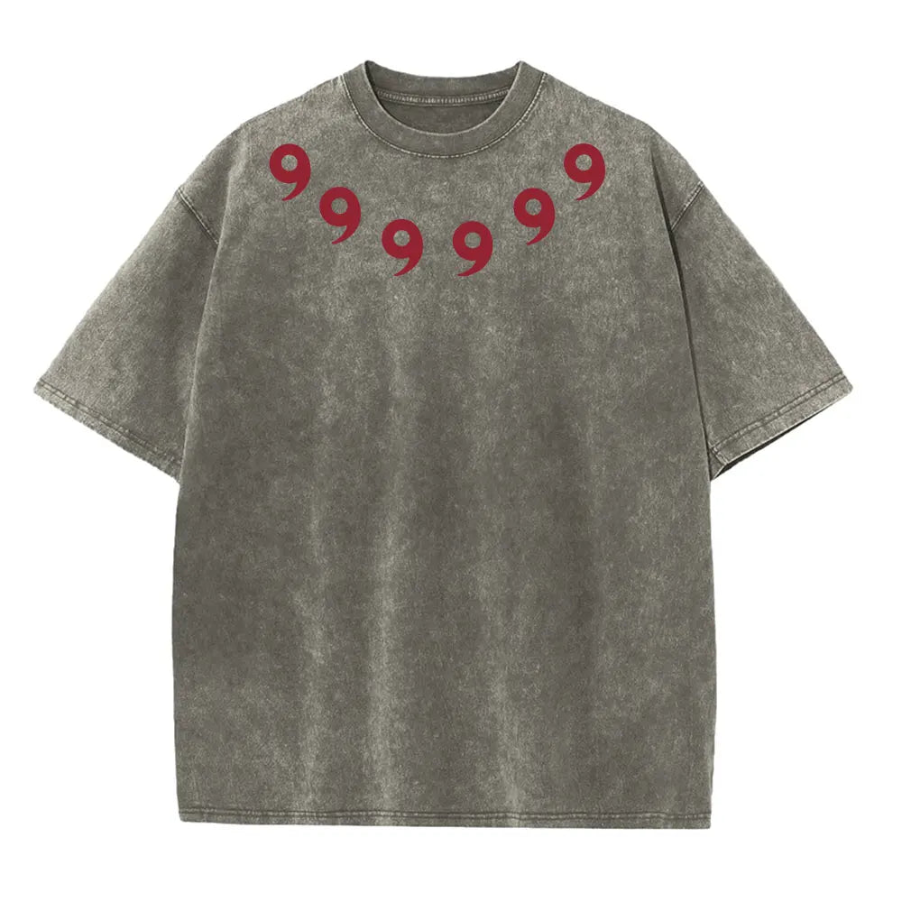 Graphic Print Vintage Washed Tshirt Men Women 100% Cotton Harajuku Streetwear Hip Hop T-Shirt Summer Short Sleeve Top Tee