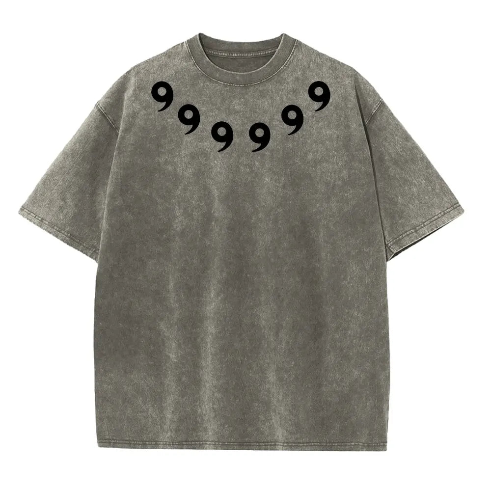 Graphic Print Vintage Washed Tshirt Men Women 100% Cotton Harajuku Streetwear Hip Hop T-Shirt Summer Short Sleeve Top Tee